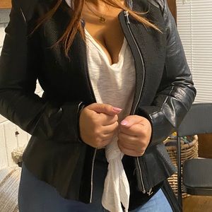 Women H&M Bomber Black Jacket